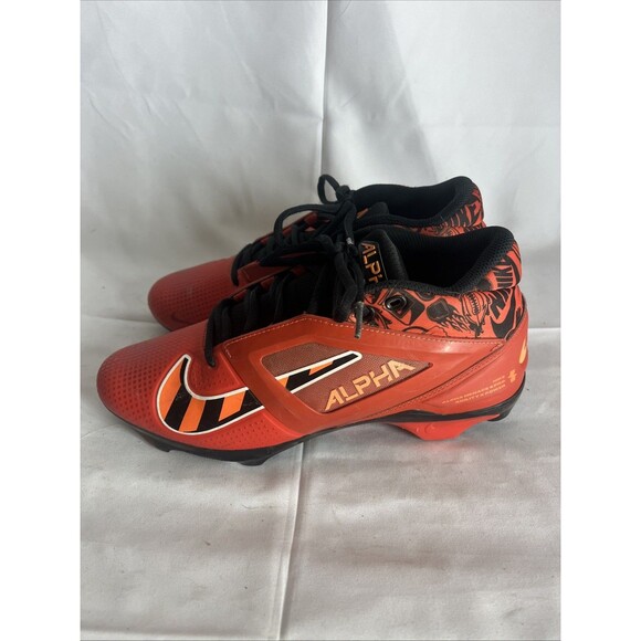 Nike Alpha Menace 4 Pro Picante Red Black Football Cleats | FQ3984-600 Mens Sz 8 - Picture 3 of 14
